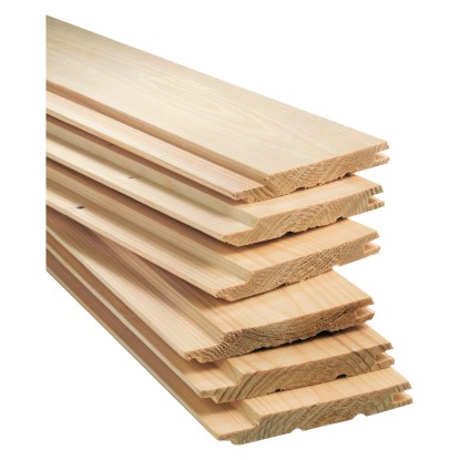 Profilholz Helsinki Nut und Feder Fichte / Tanne 12,5 x 96 mm / Länge 2,1 m