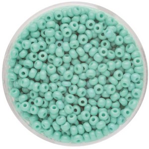 Rocailles Perlen, opak Petrol, Ø 2,6 mm, ideal zum Schmuckbasteln.