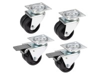 Doerner + Helmer Apparatedoppelrollen-Set Stahl verzinkt Ø 5 cm / Bauhöhe 7,3 cm