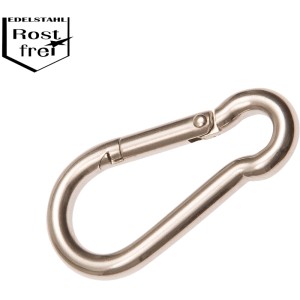 Moschettone da pompiere acciaio V4A Ø 8 mm / lunghezza 80 mm