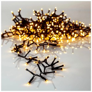 Catena luminosa LED Star Trading, 24 m con 1200 LED bianco caldo dorato, per decorazioni esterne.