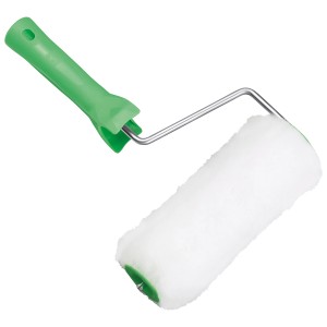 Vestanroller 18 cm für glatte Flächen, Farbroller mit grünem Griff.
