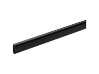 Hettich Schrankrohr oval Stahl Schwarz 30 x 15 mm / Länge 1 m
