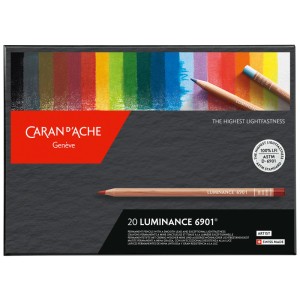 Caran d'Ache Luminance 6901 matite colorate, set assortito da 20 pezzi.