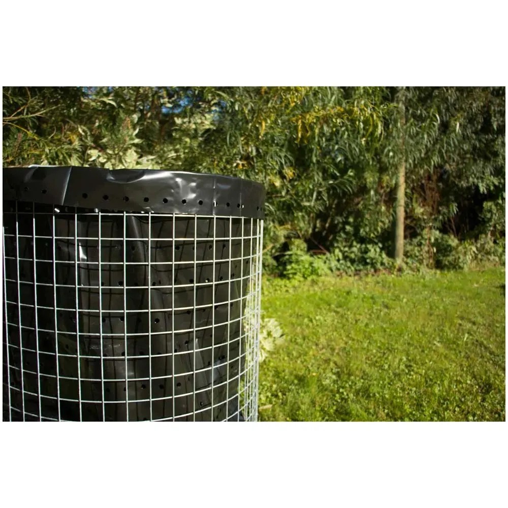 Juskys Compostiera Metallica 800 L - Acciaio Zincato, Resistente Alle Intemperie, Griglia Di Ventilazione - Foto 7