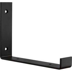 Console industrielle noire, 21,2x15 cm, support d'étagère en métal pour étagères.