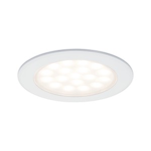 Spot LED encastrable Paulmann rond, blanc mat (lot de 2) pour meubles.