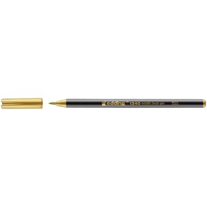 Edding 1340 Brushpen Gold-Metallic, Stift mit Pinselspitze für Handlettering und Zeichnungen.