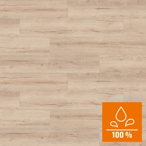 Stratifié Kaindl Poseidon Hawaii Oak, hydrofuge, aspect bois clair, système clic, compatible chauffage au sol.