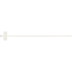Serre-câble blanc 205 mm avec zone d'inscription, lot de 100 pour l'organisation des câbles.