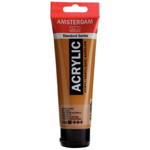 Amsterdam Peinture acrylique Standard Sienne Naturelle, tube 120ml.