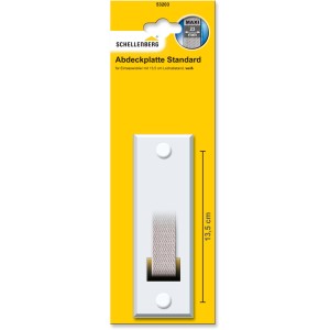 Schellenberg plaque de recouvrement volet roulant Standard Maxi, 135mm, blanc, pour enrouleurs à sangle