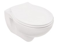 Sanitop-Wingenroth Wand-WC spülrandlos Tiefspüler inkl. WC-Sitz Weiss Sanitop-Wingenroth Wand-WC spülrandlos Tiefspüler inkl. WC-Sitz Weiss