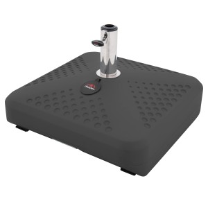 Base per ombrellone Doppler Active Fill-It 3-in-1 antracite con ruote e tubo in acciaio.