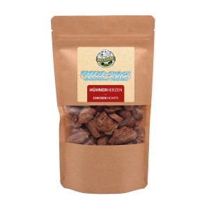 Bellfor Freeze-Snack Cuori di pollo per cani, confezione da 50g.