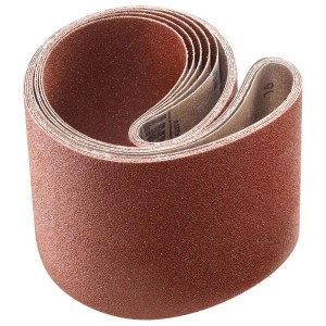 Nastro abrasivo Alduro, grana 100, 100x914mm, 5 pezzi, per legno e metallo.