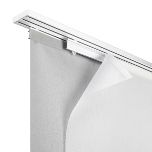 Gardinia Roulettes pour chariots à panneaux, lot de 2, pour rails de rideaux. Plastique blanc.