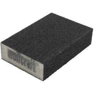 Blocco abrasivo Wolfcraft, grana 80/120, per lavori di levigatura universali.