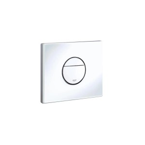 Placca di comando WC Grohe Nova Cosmopolitan in cromo-cromo opaco per doppio scarico.