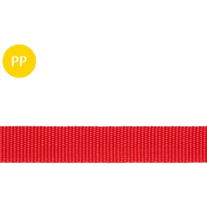 Rotes Conacord Gurtband aus Polypropylen, 40 mm breit.