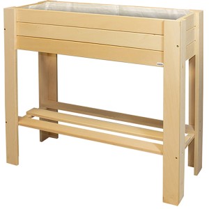 Wagner Green Box Light aiuola rialzata in legno, pioppo, 83x35x70 cm, con ripiano.