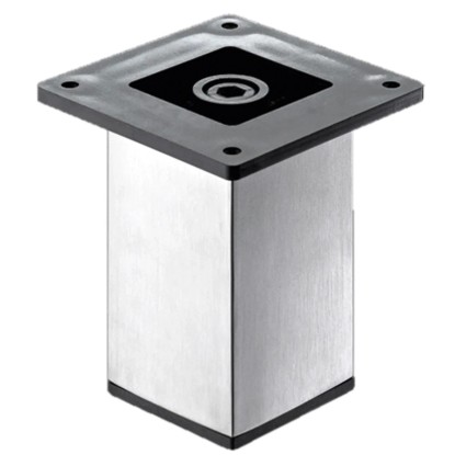 Hettich Piedino per mobili Effetto acciaio inox 50 x 50 x 100 mm