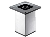 Hettich Möbelfuss 50 x 50 x 100 mm Edelstahl-Optik