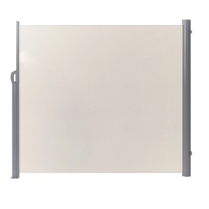 Tenda laterale beige Beliani Dorio, estensibile fino a 300 cm, per patio e giardino.