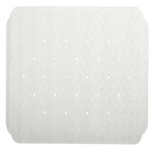 Tappetino doccia Spirella Ruby, bianco sporco, 53x53 cm, in gomma naturale per una presa sicura nella doccia.