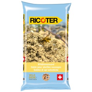 Ricoter Sabbia per api selvatiche 20 kg in sacco: substrato sabbioso con ape selvatica per nido in giardino.