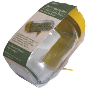 Germogliatore Plants Planet con coperchio verde curry per la coltivazione di germogli.