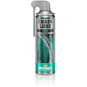 Motorex Chain Lube Strong, aérosol de 500ml pour chaînes de moto.