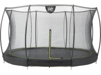 Exit Trampoline enterré Silhouette avec filet de sécurité Noir Ø 366 cm
