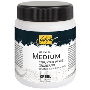 Kreul Strukturpaste Grobsand, 250ml, für plastische Oberflächengestaltung im Künstlerbedarf.