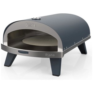 Ziipa Piana Gas Pizzaofen in Ardoise Edelstahl, ideal für Pizza im Freien.