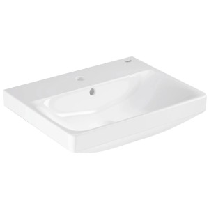Lavabo bianco Grohe Euro Ceramic (55 cm) con troppopieno e foro rubinetto.