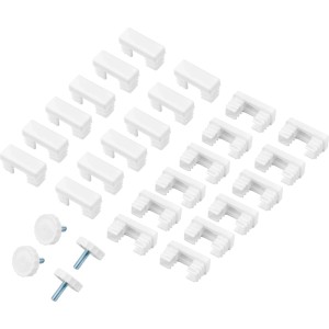 Jeu d'embouts de pieds pour groupes de repas, 28 pièces, en plastique.