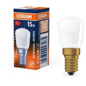 Osram Lampe spéciale T26, 15W, culot E14, blanc mat, pour réfrigérateur et machine à coudre.