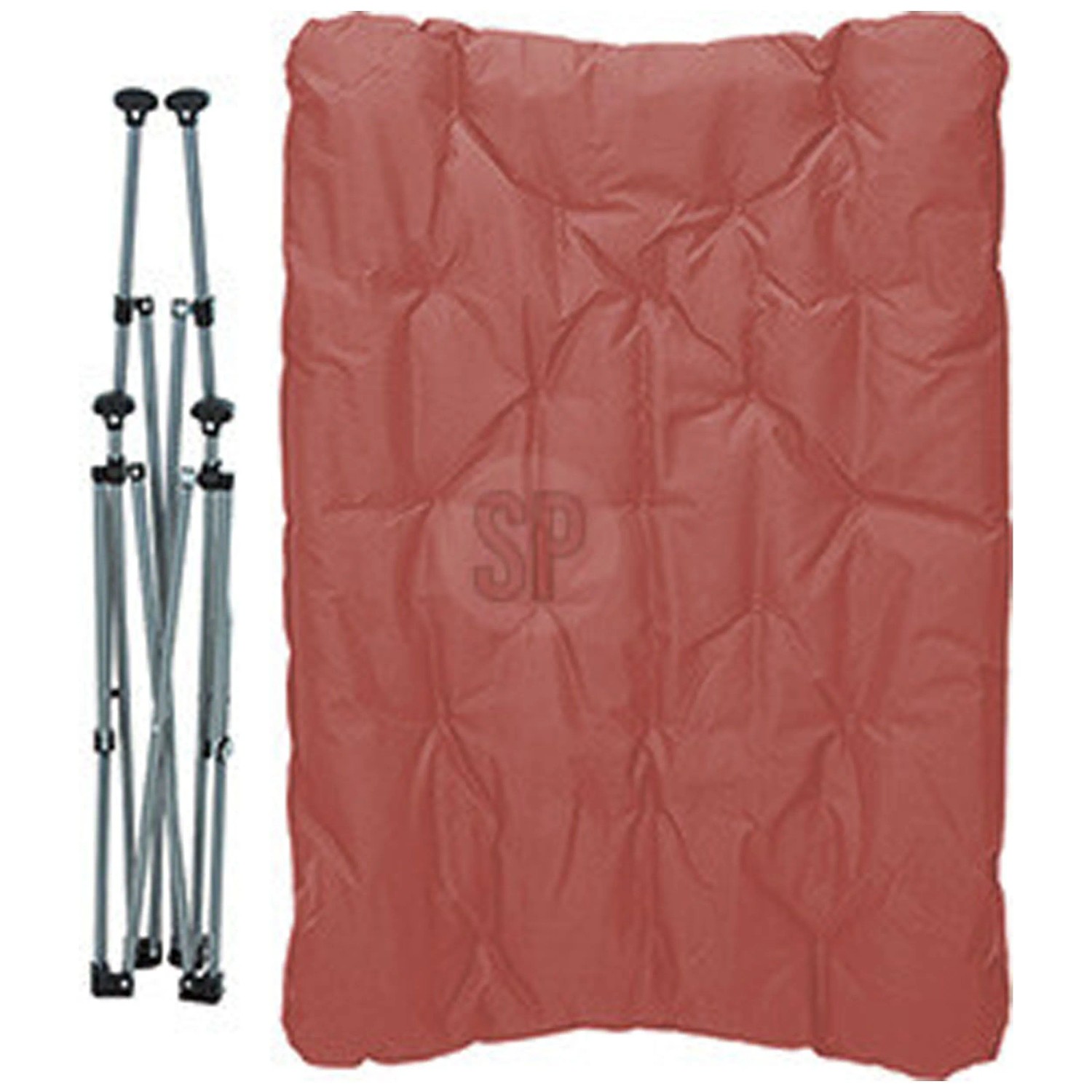 Campingstuhl klappbar Stahl Polyester Steinrot (HxBxT) 74 x 83 x 91 cm