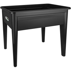 Tavolo di semina nero Elho Green Basics, 73,3x75,7 cm, in plastica riciclata.