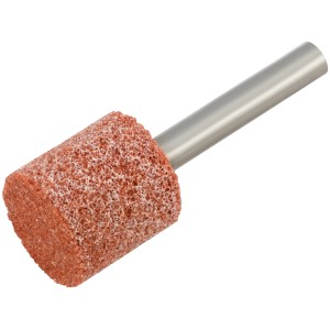 Mola abrasiva in ceramica LUX con gambo, forma cilindrica, per trapani. Accessorio per trapano.