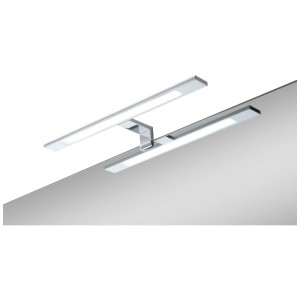 Lampada LED cromata Lines III per specchi.