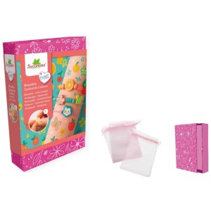 Coffret de bijoux Bracelets Tutti Frutti XS kit de loisirs créatifs avec perles, fil et sacs en organza.