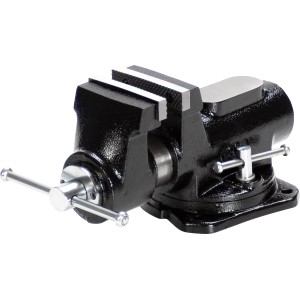 Étau noir LUX SST-80 D Comfort avec mors en acier pour outils de serrage.