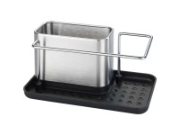 Wenko Spülorganizer Orio Edelstahl Silber-Schwarz (HxBxT) 10,5 x 21 x 12 cm