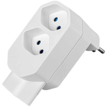 Steffen Mehrfachadapter Line drehbar 320° Weiss 3 x T13