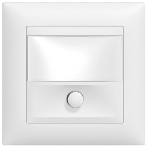 Pulsante campanello da incasso Feller EdizioDue bianco con campo di etichettatura.