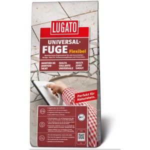 Lugato Universalfuge Flexibel Anthrazit 5 kg, geeignet für Fliesen, Feinsteinzeug und Naturstein.