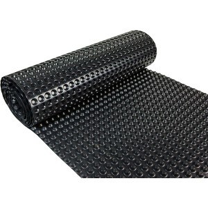 Feuille à bulles noire Windhager (0,9x6,5 m) pour potagers surélevés, enroulée.
