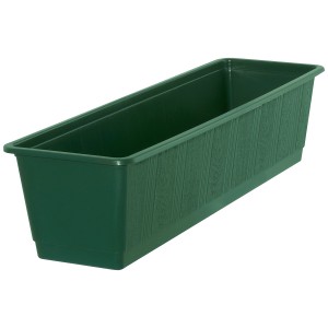 Jardinière standard Geli vert foncé, env. 60 cm, avec structure en bois.